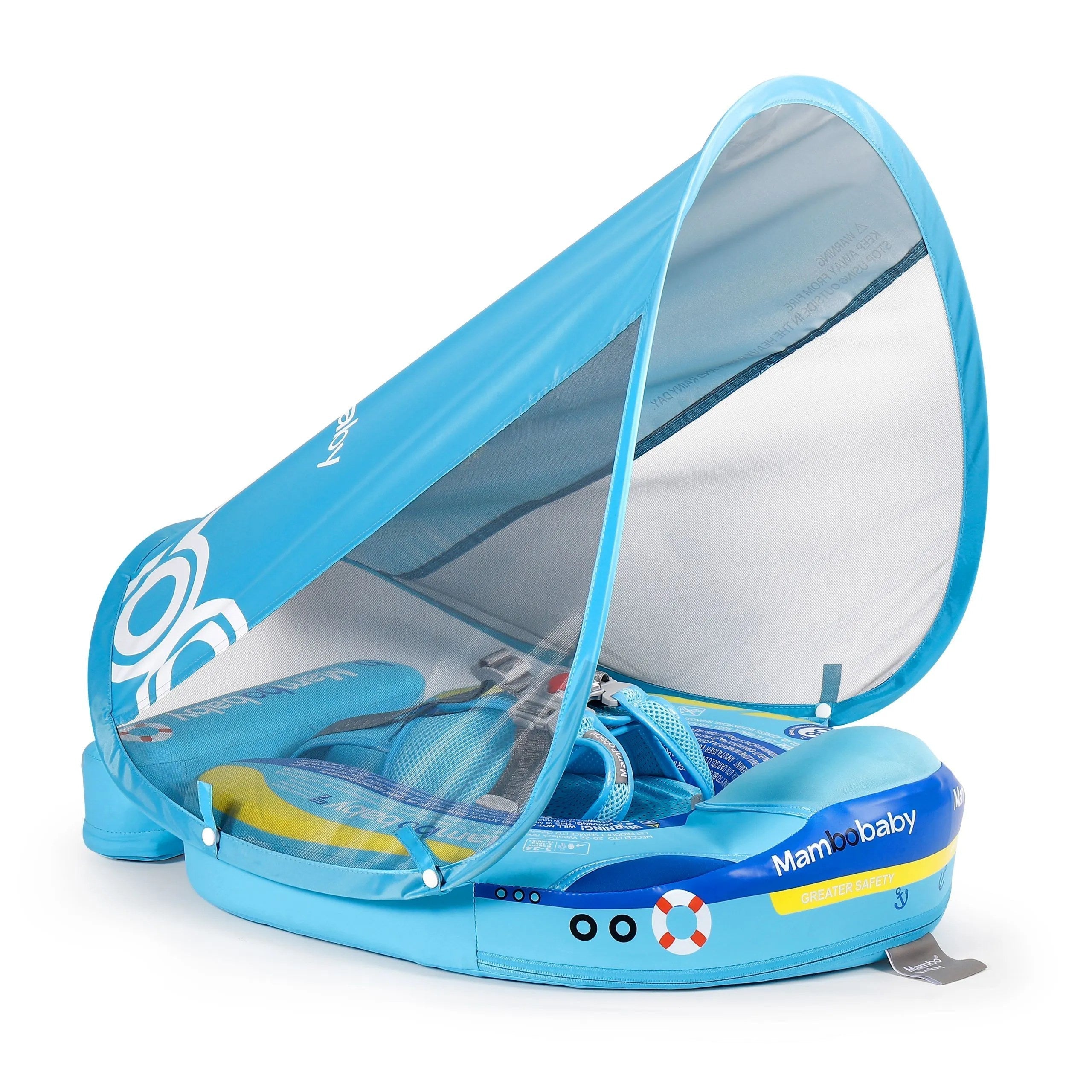 HECCEI Mambobaby Float With Canopy And Tail Blue Steamship