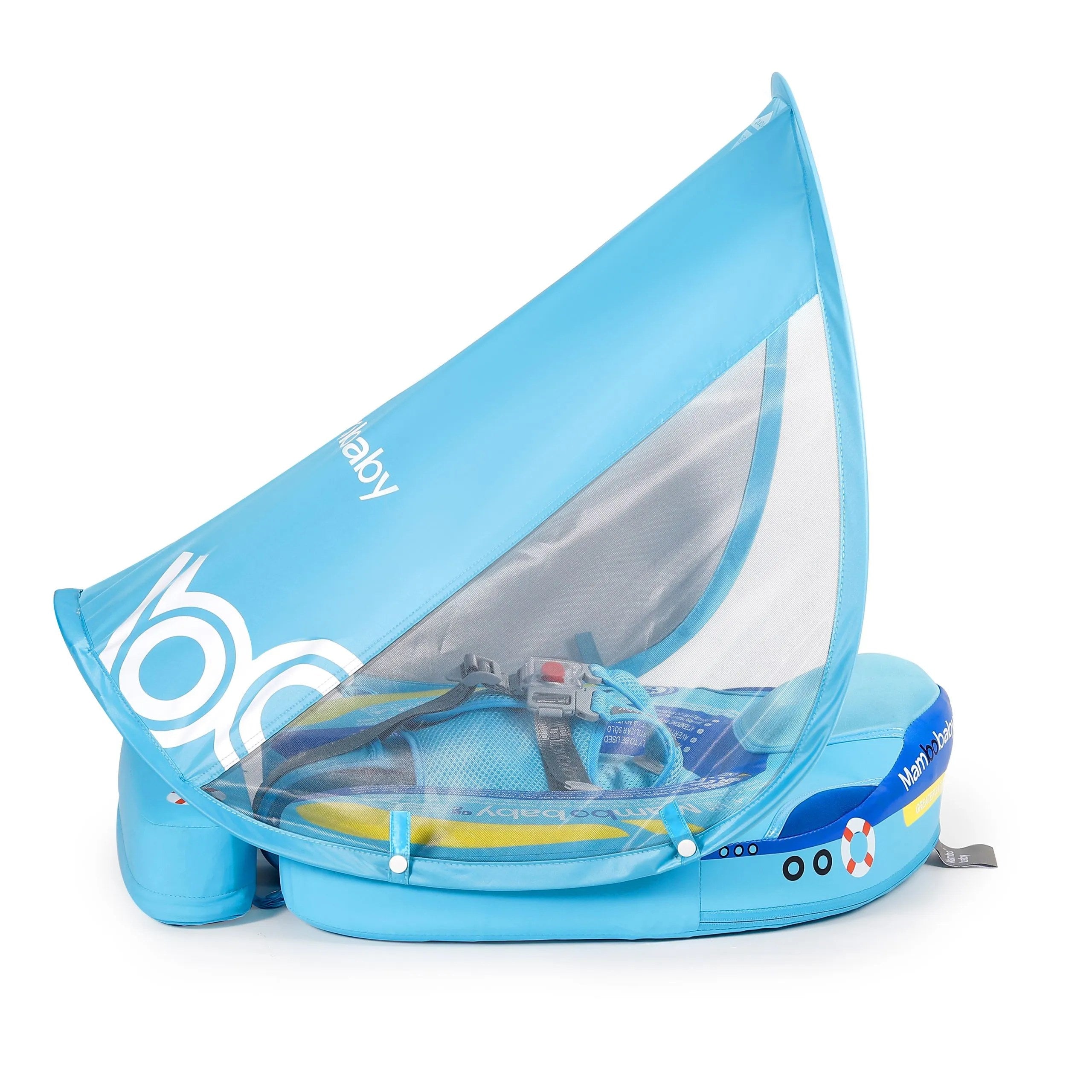 HECCEI Mambobaby Float With Canopy And Tail Blue Steamship