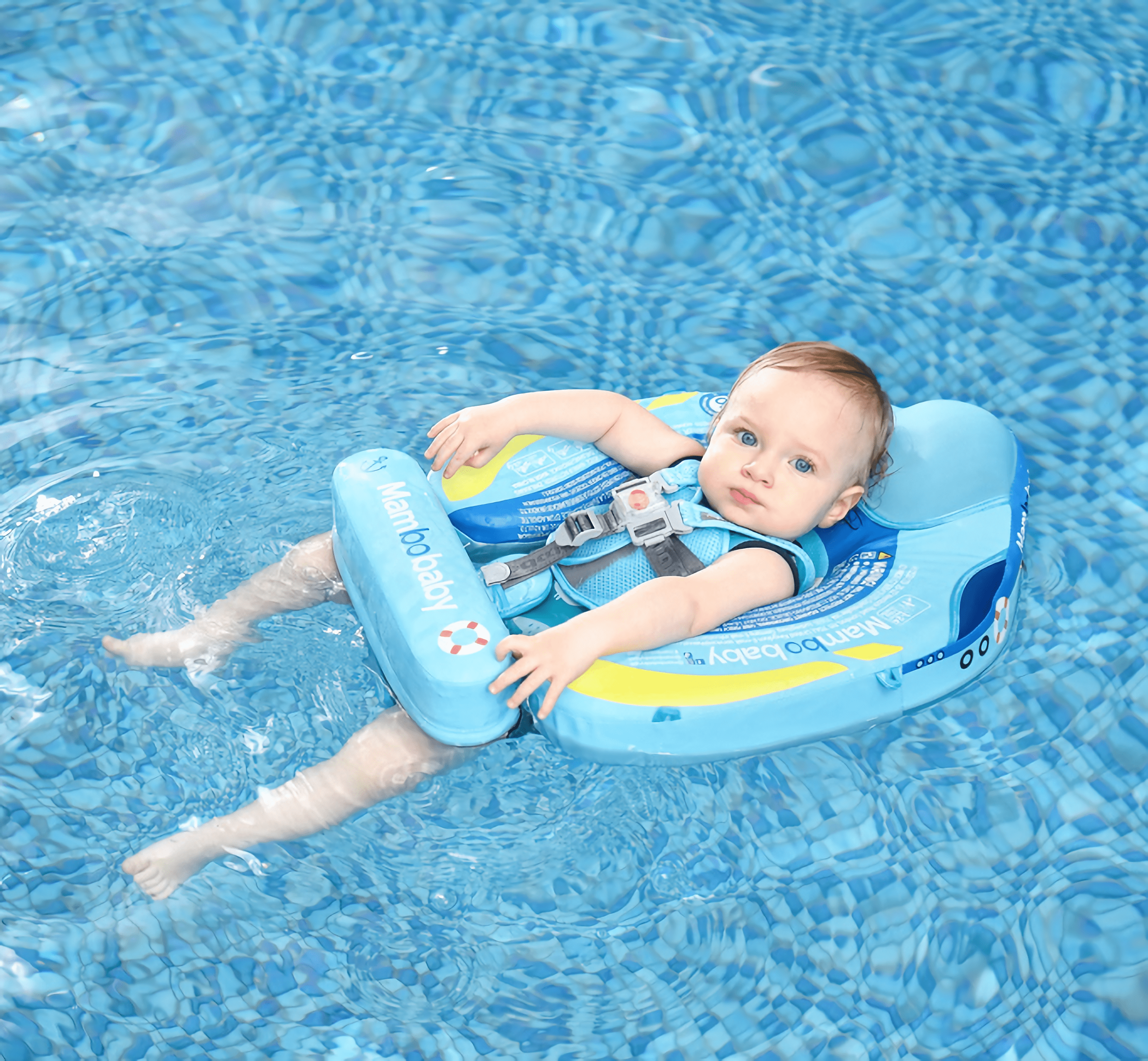 HECCEI Mambobaby Float With Canopy And Tail Blue Steamship