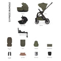 Venicci Tila 4in1 Luxury Bundle with Tiago Beige Car Seat and Base - Olive