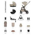 Venicci Tila Ultimate Bundle with Tiago Black Car Seat and Base - Latte