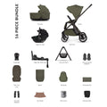 Venicci Tila Ultimate Bundle with Tiago Black Car Seat and Base - Olive