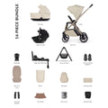 Venicci Tila Ultimate Bundle with Tiago Black Car Seat and Base - Sabbia