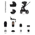 Venicci Upline 3 Luxury Bundle with Tiago Beige Car Seat - Onyx