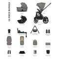 Venicci Upline 3 Ultimate Bundle with Tiago Black Car Seat - Aloe