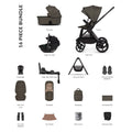 Venicci Upline 3 Ultimate Bundle with Tiago Black Car Seat - Truffle